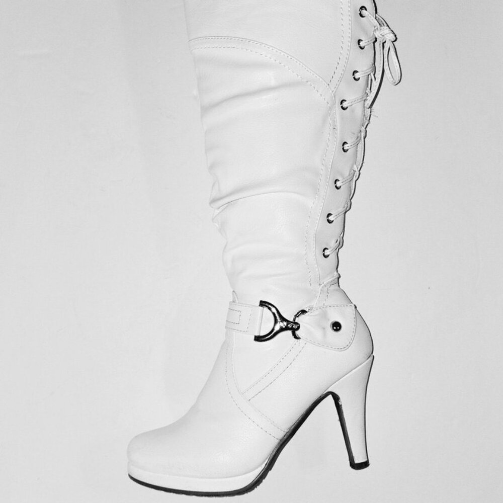 White Heeled Boots